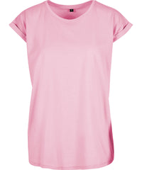 Newmorningstudios Women’s Regular Extended Shoulder Tee - Soft Pink