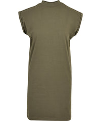 Newmorningstudios Women’s Extended Shoulder Dress - Olive