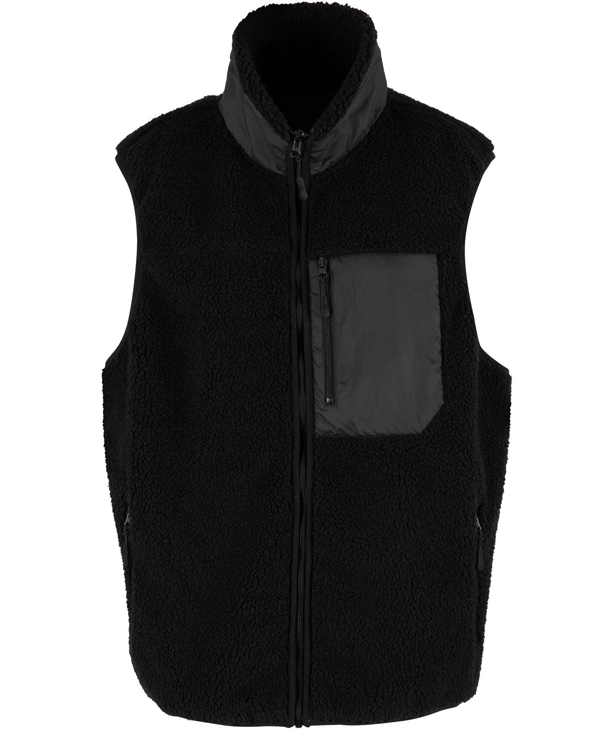 Newmorningstudios Bonded Sherpa Vest - Black