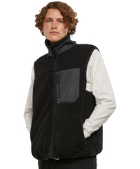 Newmorningstudios Bonded Sherpa Vest - Black