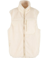 Newmorningstudios Bonded Sherpa Vest - White Sand