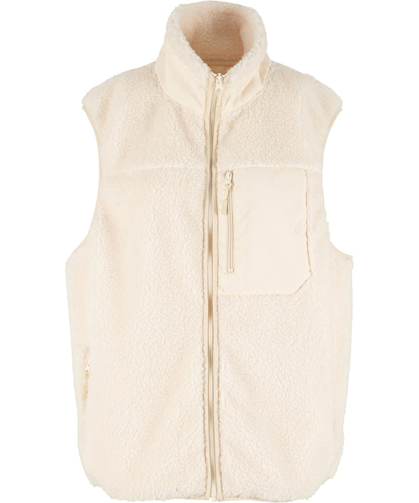 Newmorningstudios Bonded Sherpa Vest - White Sand