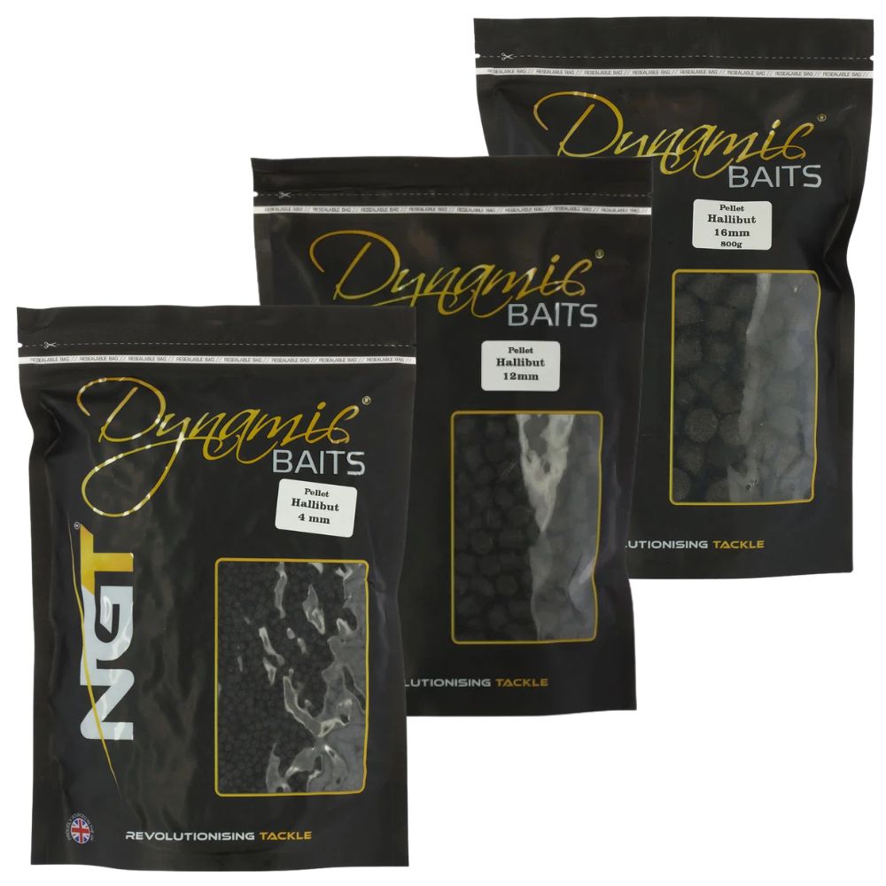 NGT 800g Halibut Pellets 16mm 12mm 4mm
