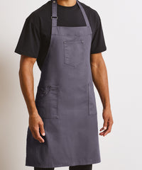 Premier Chino Cotton Bib Apron - Black