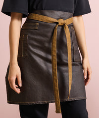 Premier Division Waxed-look Denim Waist Apron - Black Denim