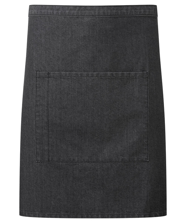 Premier ‘Colours Collection’ Mid-length Pocket Apron - Black Denim