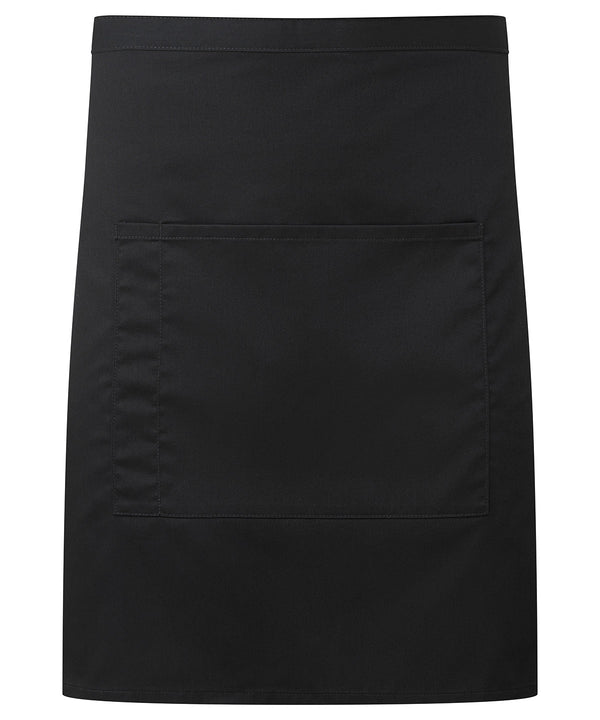 Premier ‘Colours Collection’ Mid-length Pocket Apron - Black