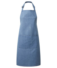 Premier Colours Bib Apron with Pocket - Blue Denim