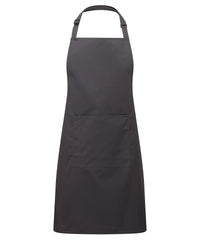 Premier Colours Bib Apron with Pocket - Charcoal