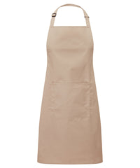 Premier Colours Bib Apron with Pocket - Latte