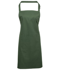 Premier Colours Bib Apron with Pocket - Moss