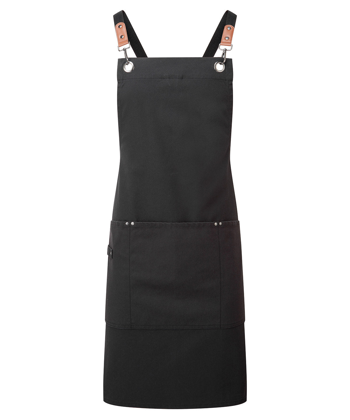 Premier Clip ‘n’ Clasp Cross-back Bib Apron - Black