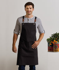 Premier Clip ‘n’ Clasp Cross-back Bib Apron - Black