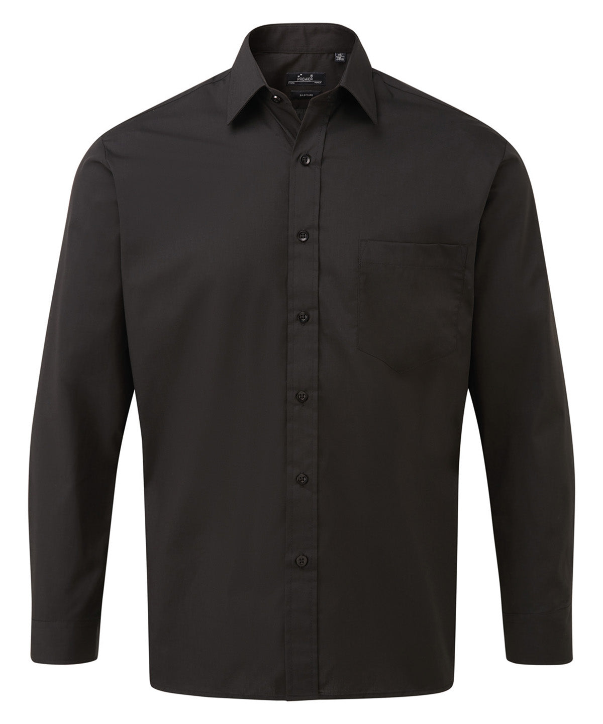 Premier Long Sleeve Poplin Shirt - Black*