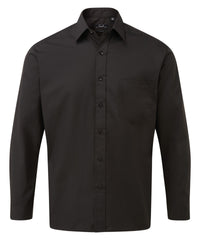 Premier Long Sleeve Poplin Shirt - Black*
