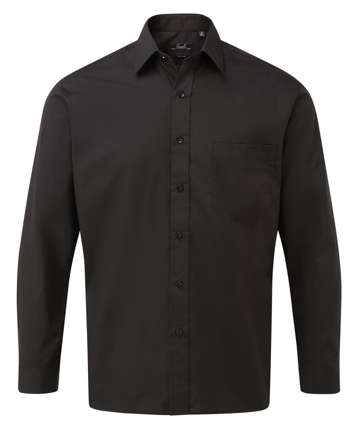 Premier Long Sleeve Poplin Shirt - Black*