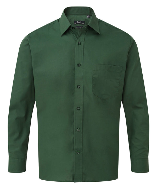 Premier Long Sleeve Poplin Shirt - Bottle