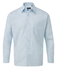 Premier Long Sleeve Poplin Shirt - Light Blue*