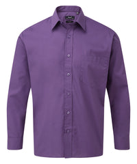 Premier Long Sleeve Poplin Shirt - Purple*