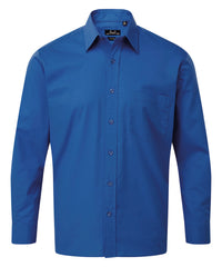 Premier Long Sleeve Poplin Shirt - Royal*