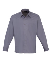 Premier Long Sleeve Poplin Shirt - Steel*