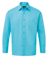 Premier Long Sleeve Poplin Shirt - Turquoise*