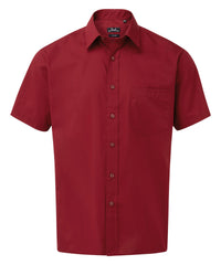 Premier Short Sleeve Poplin Shirt - Burgundy*