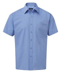 Premier Short Sleeve Poplin Shirt - Mid Blue*