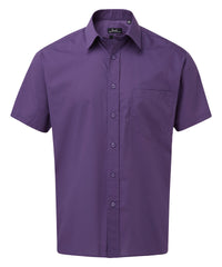 Premier Short Sleeve Poplin Shirt - Purple*