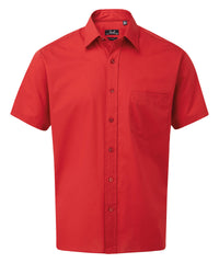 Premier Short Sleeve Poplin Shirt - Red*