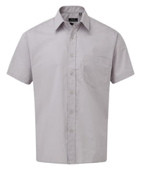 Premier Short Sleeve Poplin Shirt - Silver*