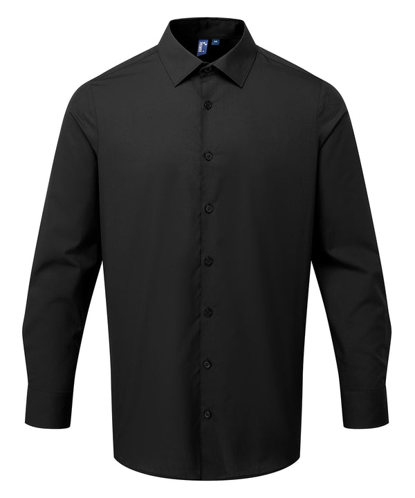 Premier Long Sleeve ‘Recyclight’ Poplin Shirt - Black