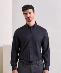 Premier ‘Supreme’ Oxford Long Sleeve Shirt - Black