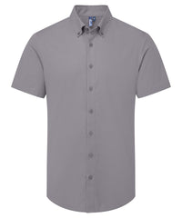 Premier ‘Supreme’ Oxford Short Sleeve Shirt - Steel Grey