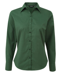 Premier Women's Poplin Long Sleeve Blouse - Bottle