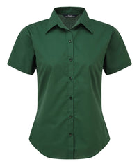 Premier Women's Short Sleeve Poplin Blouse - Bottle