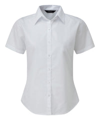 Premier Women's Short Sleeve Poplin Blouse - White*