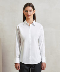 Premier Women's Supreme Poplin Long Sleeve Shirt - Black