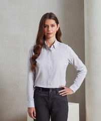 Premier Women's Maxton Check Long Sleeve Shirt - Black/Red