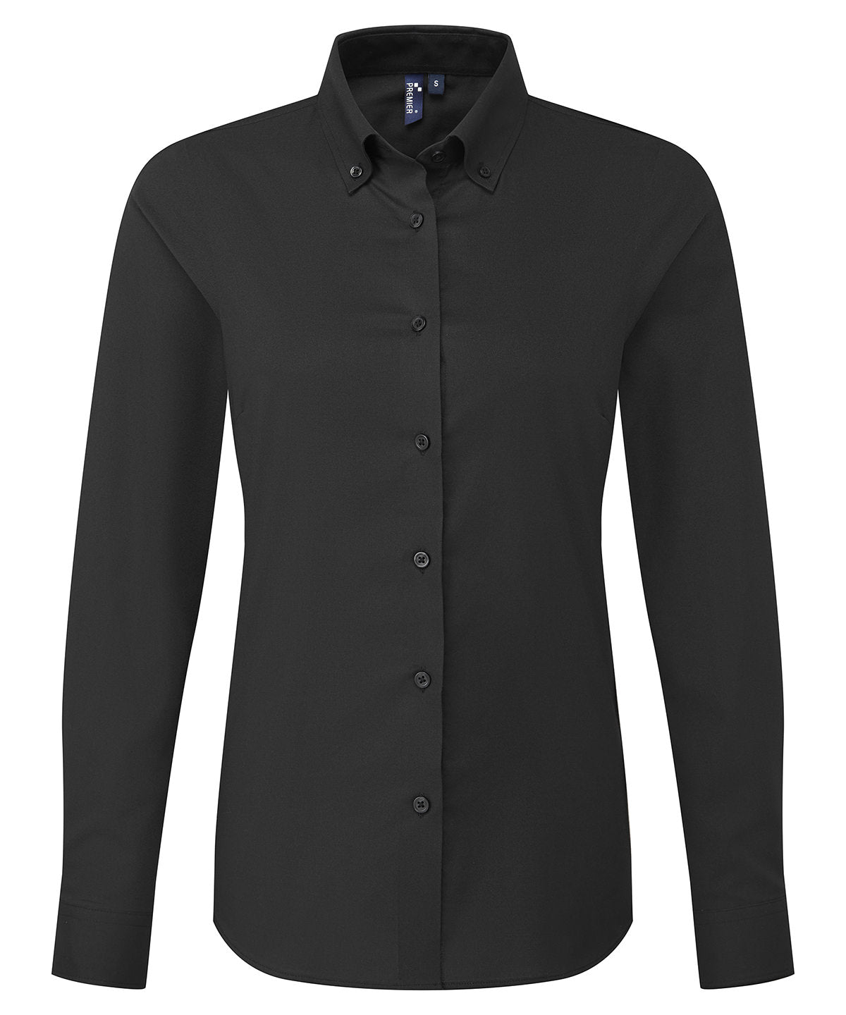 Premier Women’s ‘Supreme’ Oxford Long Sleeve Shirt - Black