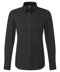 Premier Women’s ‘Supreme’ Oxford Long Sleeve Shirt - Black