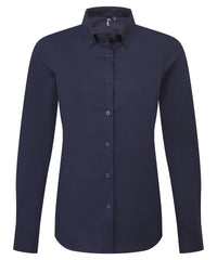Premier Women’s ‘Supreme’ Oxford Long Sleeve Shirt - Navy