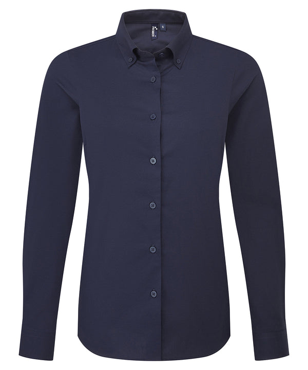 Premier Women’s ‘Supreme’ Oxford Long Sleeve Shirt - Navy