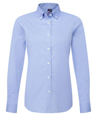 Premier Women’s ‘Supreme’ Oxford Long Sleeve Shirt - Oxford Blue