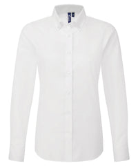 Premier Women’s ‘Supreme’ Oxford Long Sleeve Shirt - White