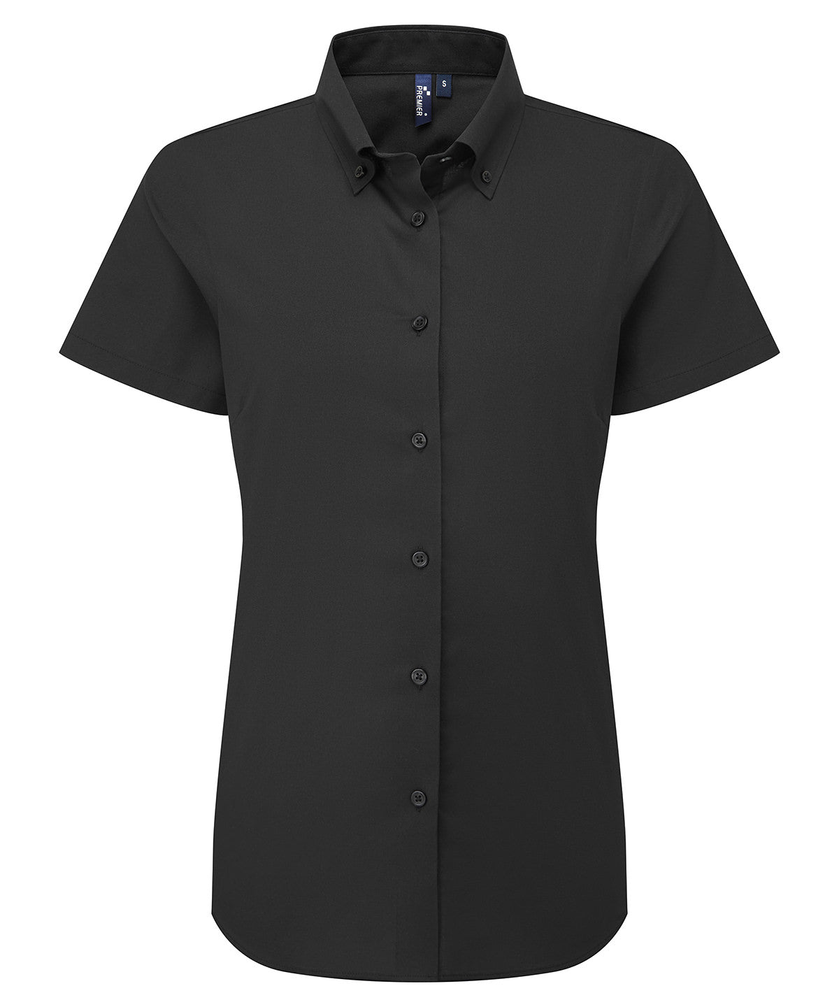 Premier Women’s ‘Supreme’ Oxford Short Sleeve Shirt - Black