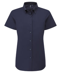 Premier Women’s ‘Supreme’ Oxford Short Sleeve Shirt - Navy