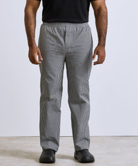 Premier Pull-on Chef’s Trousers - Black/White