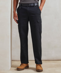 Premier Stretchchecker Work Cargo Trousers - Black