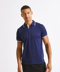 Premier Contrast Coolchecker® Polo - Black/Lime
